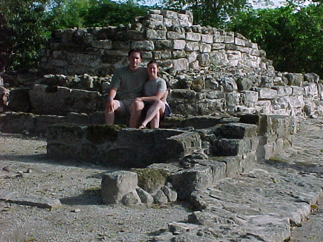 Kris and Steve at the Mayan Ruins